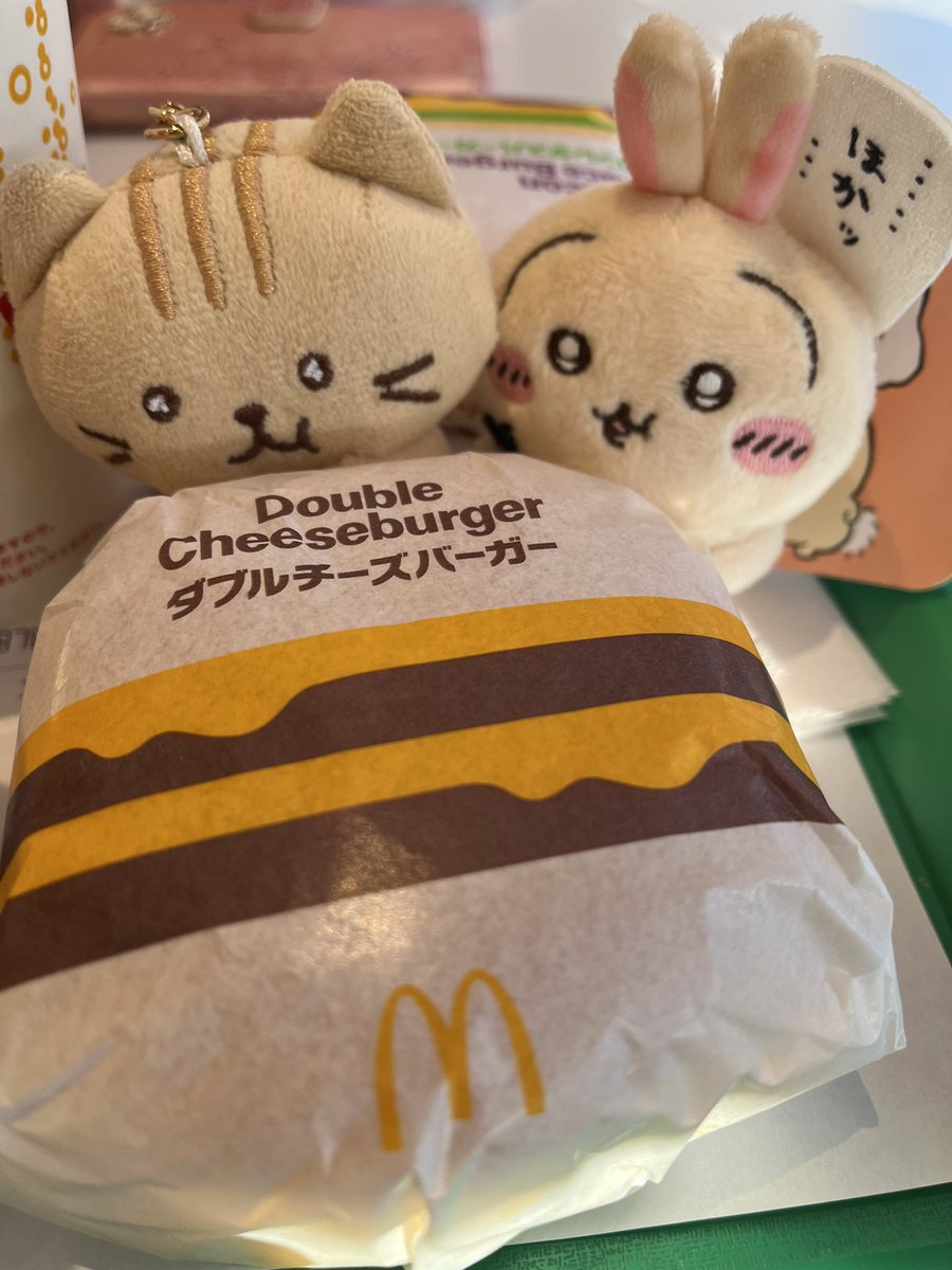 今日のランチ🍽 「マックのダブチLLセット🍔 🍟にゃすね