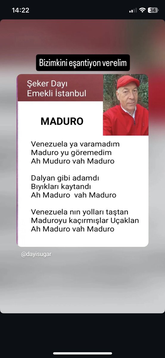 ErozanSevki's tweet image. Ah maduro vah maduro canum maduro