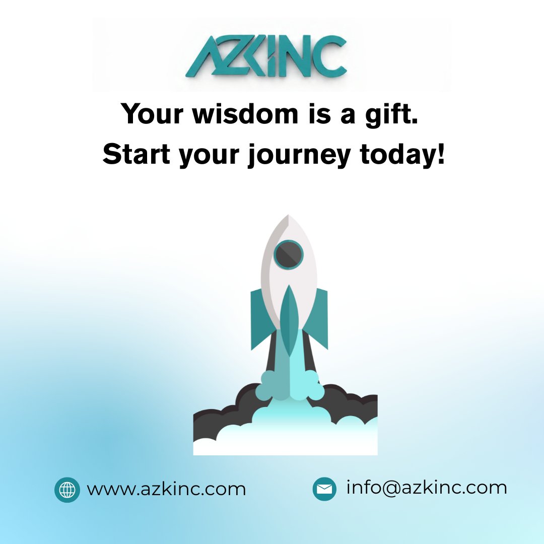 azkinc's tweet photo. Your wisdom is a gift. At AZKINC, we provide
the platform to share it with the world. Start
your journey today!
https://t.co/nuyWwSNJ6h
info@azkinc.com
#careercoach #AZkINC #FindYourCoach #CoachingJourney #PersonalGrowth #OnlineCoaching #LifeCoach #careercoach https://t.co/3qFR5Me2pZ