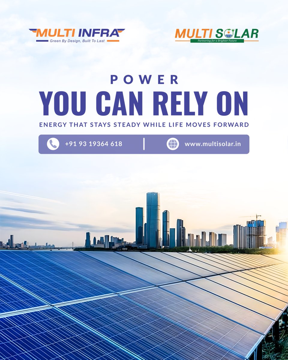 multisolar_in's tweet image. Power should never be a question in your life.

At Multi Solar, we build energy systems designed for long term trust, not short term promises.
#MultiSolar #SolarEnergyIndia #ReliablePower #CleanEnergy #FutureReadyHomes #RenewableEnergy #SolarSolutions #SmartEnergy