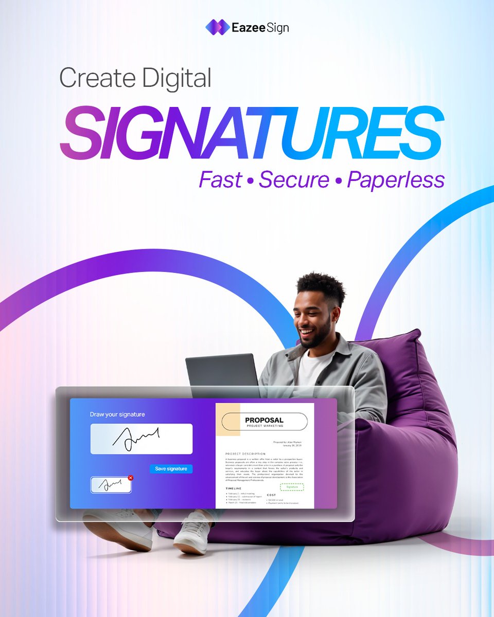 EazeeSign's tweet image. Signing documents shouldn’t take hours.
With EazeeSign, you can create digital signatures in minutes.
Type, draw, or upload your signature and sign documents securely from anywhere.
No printing. No scanning. No delays.
#CreateDigitalSignature #eSignatureSolution #PaperlessWork