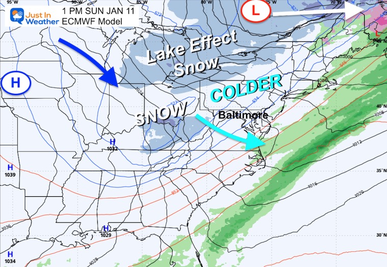 JustinWeather's tweet image. Good morning it's MONDAY January 5
😴 Welcome back to the regular work schedule. Please be kind to those of us tired from watching the game late last night and extra tired.
❄️ Spotty flurries possible today as warmer air tries to move in
🌡️ January Thaw arriving this week!
📊…