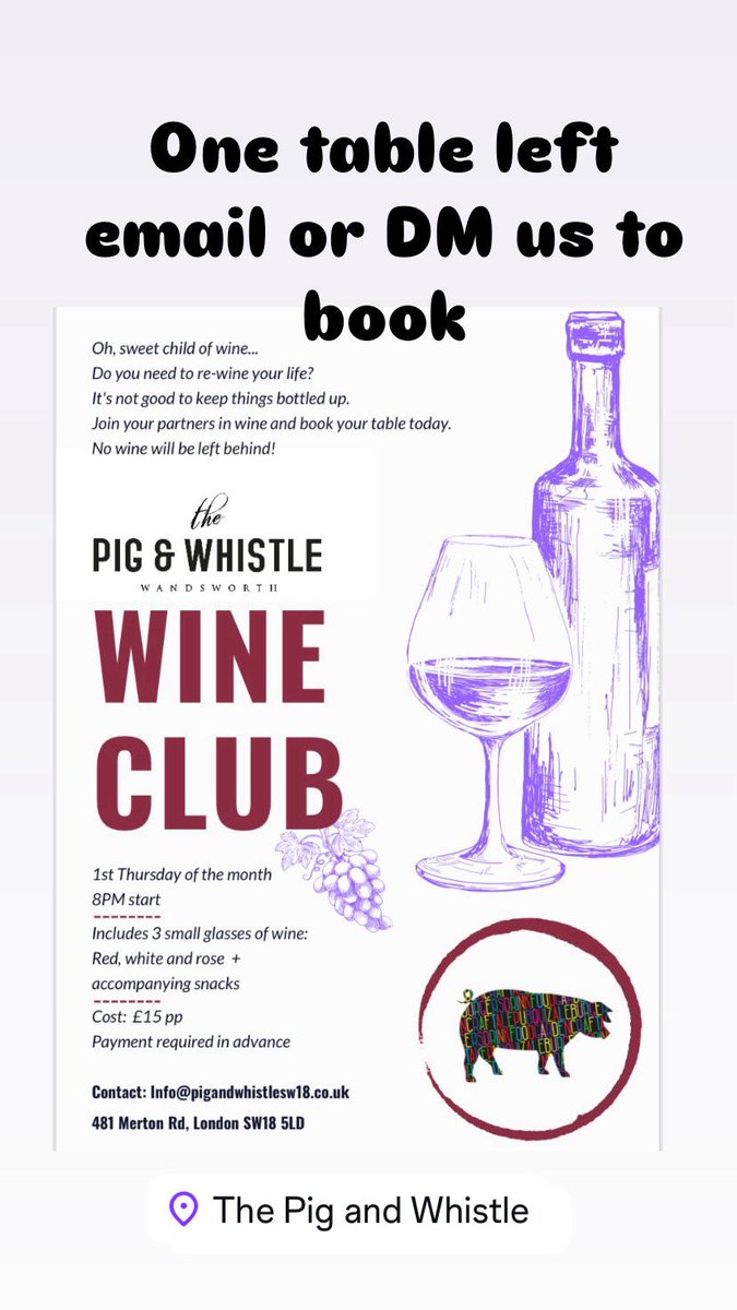 Pig and Whistle SW18 tweet media