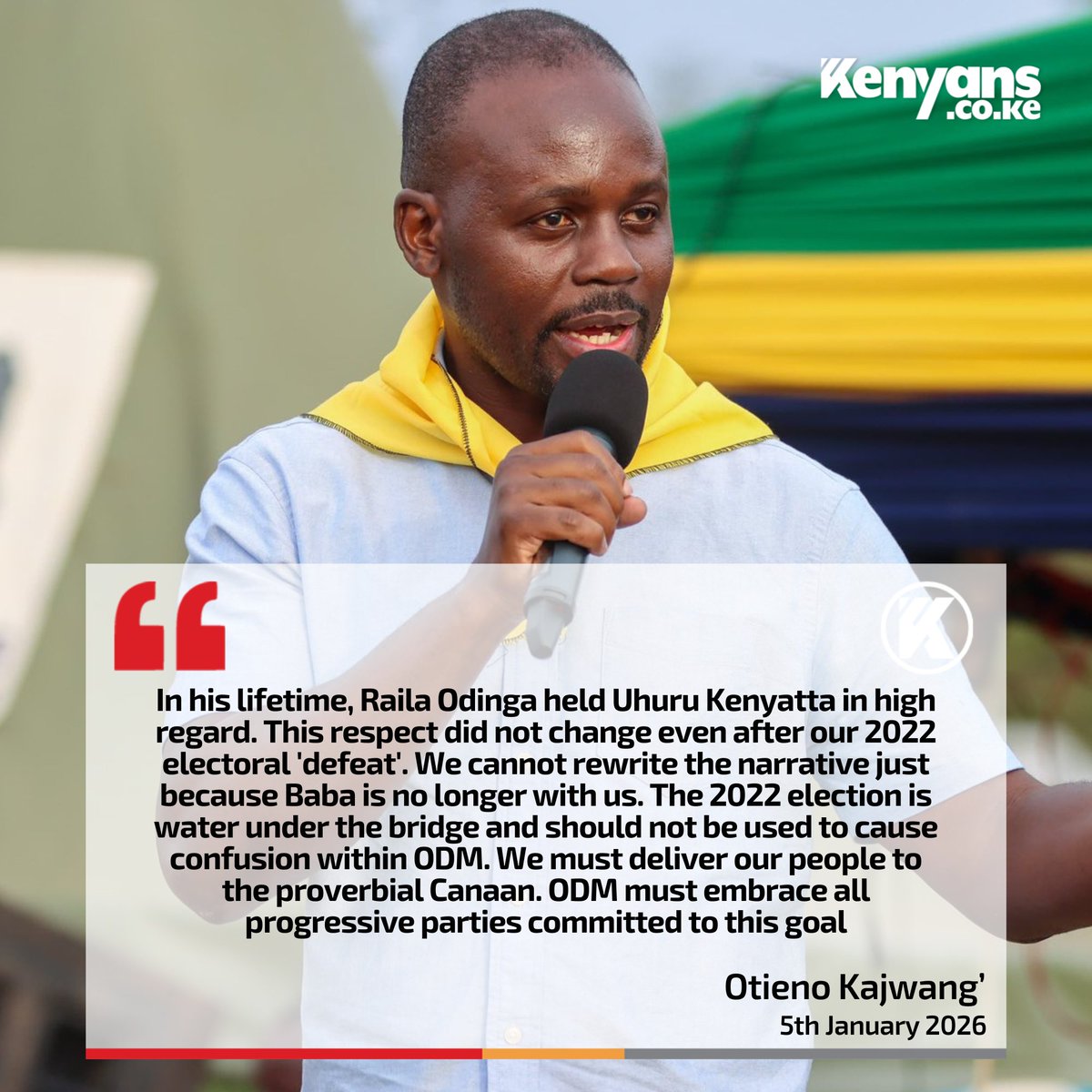 In his lifetime, Raila Odinga held Uhuru Kenyatta in high regard. We cannot rewrite the narrative just because Baba is no longer with us - Homabay Senator Otieno Kajwang'