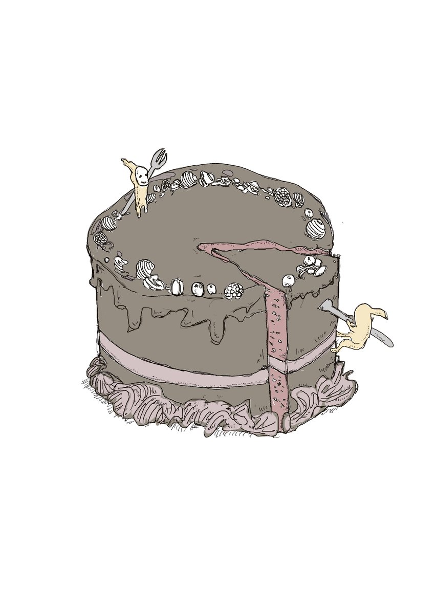 IK2bta's tweet photo. ケーキと小人

#イラスト https://t.co/77RCqZocpt