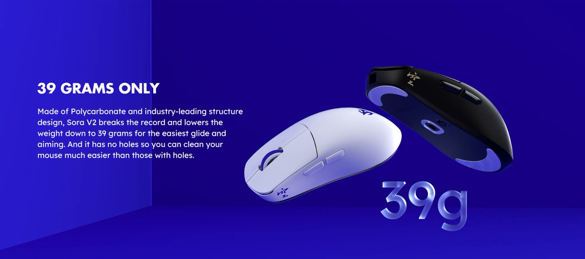 The new version Sora v2 8K Superlight Wireless from