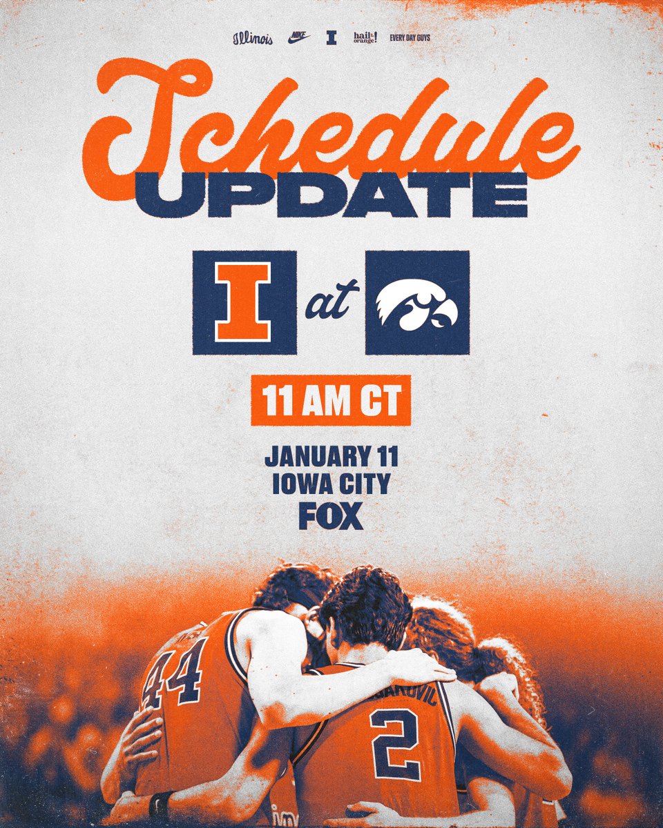 IlliniMBB's tweet image. 🚨Game time announcement 🚨

A 11 a.m. CT tip off time has been set against Iowa.