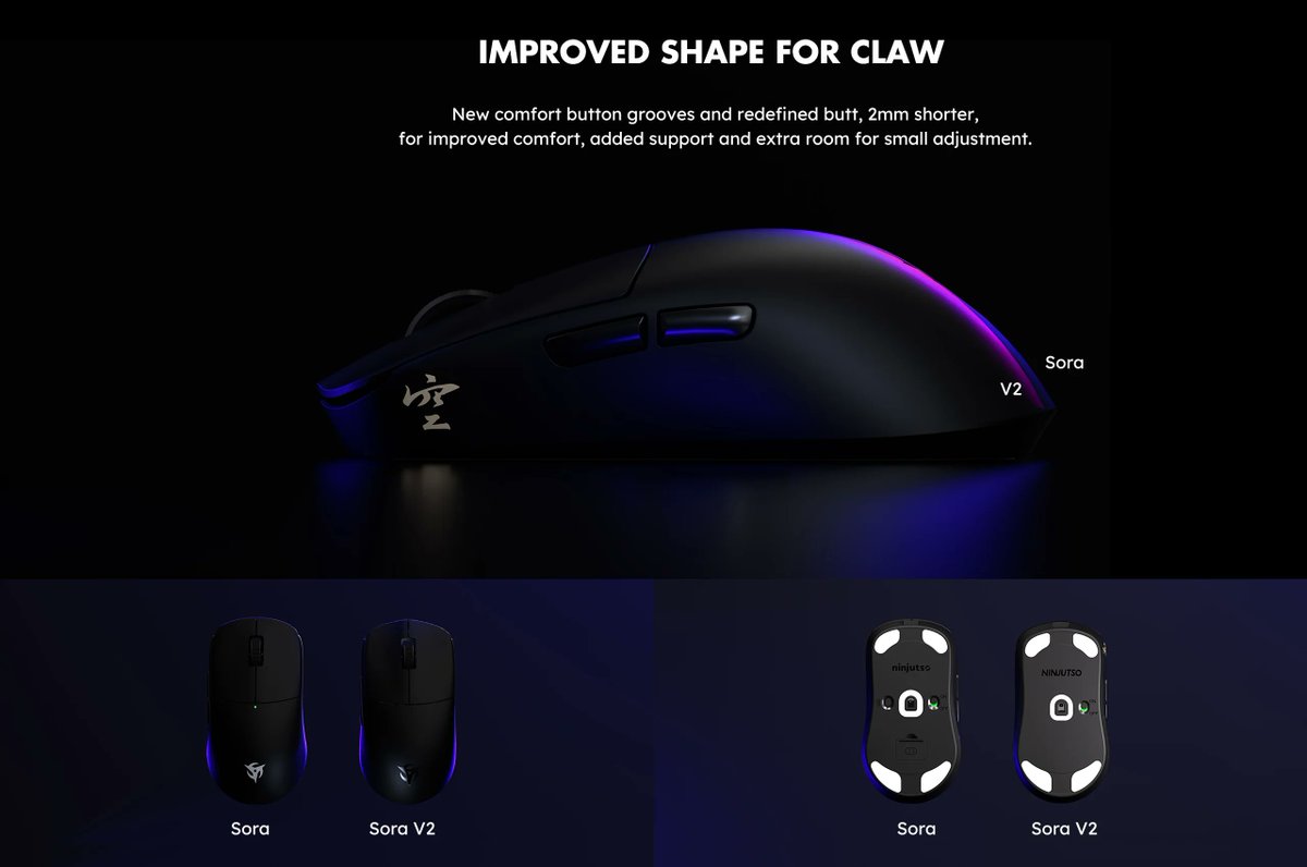 The new version Sora v2 8K Superlight Wireless from