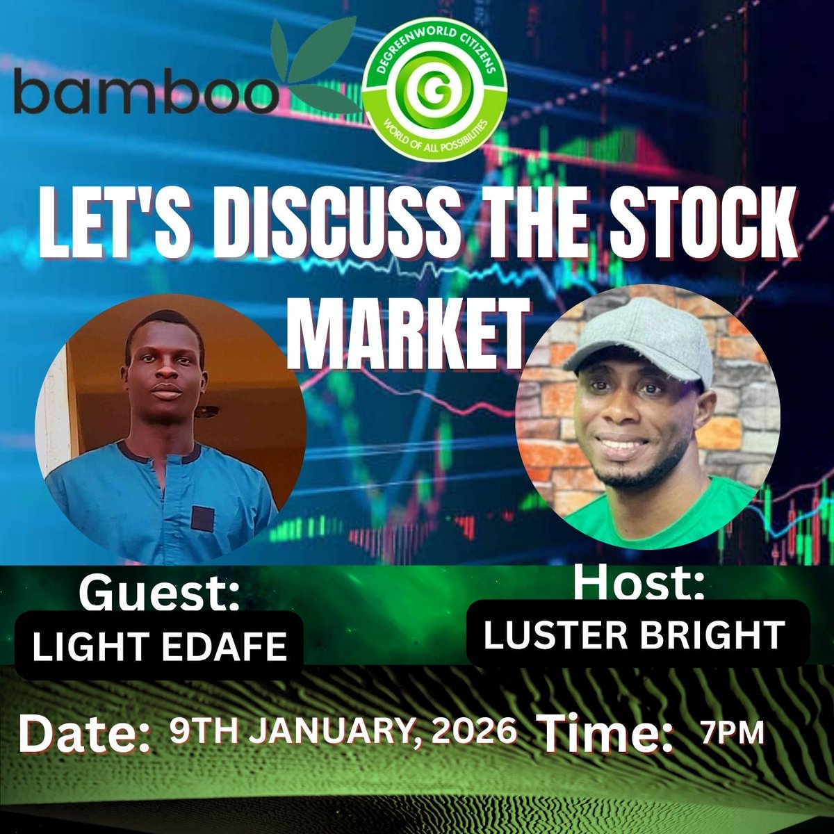 LusterBright_'s tweet photo. Let's Discuss The Stock Market On The 9th Of January, 2026.

Time: 7PM
Venue:👇 https://t.co/uvFzm5b6L0

Invite Your Friends. #Venezuela #Trump #conformitygate #stock #StockMarket #Trending #January #NicolasMaduro https://t.co/KfWKrmDBTt