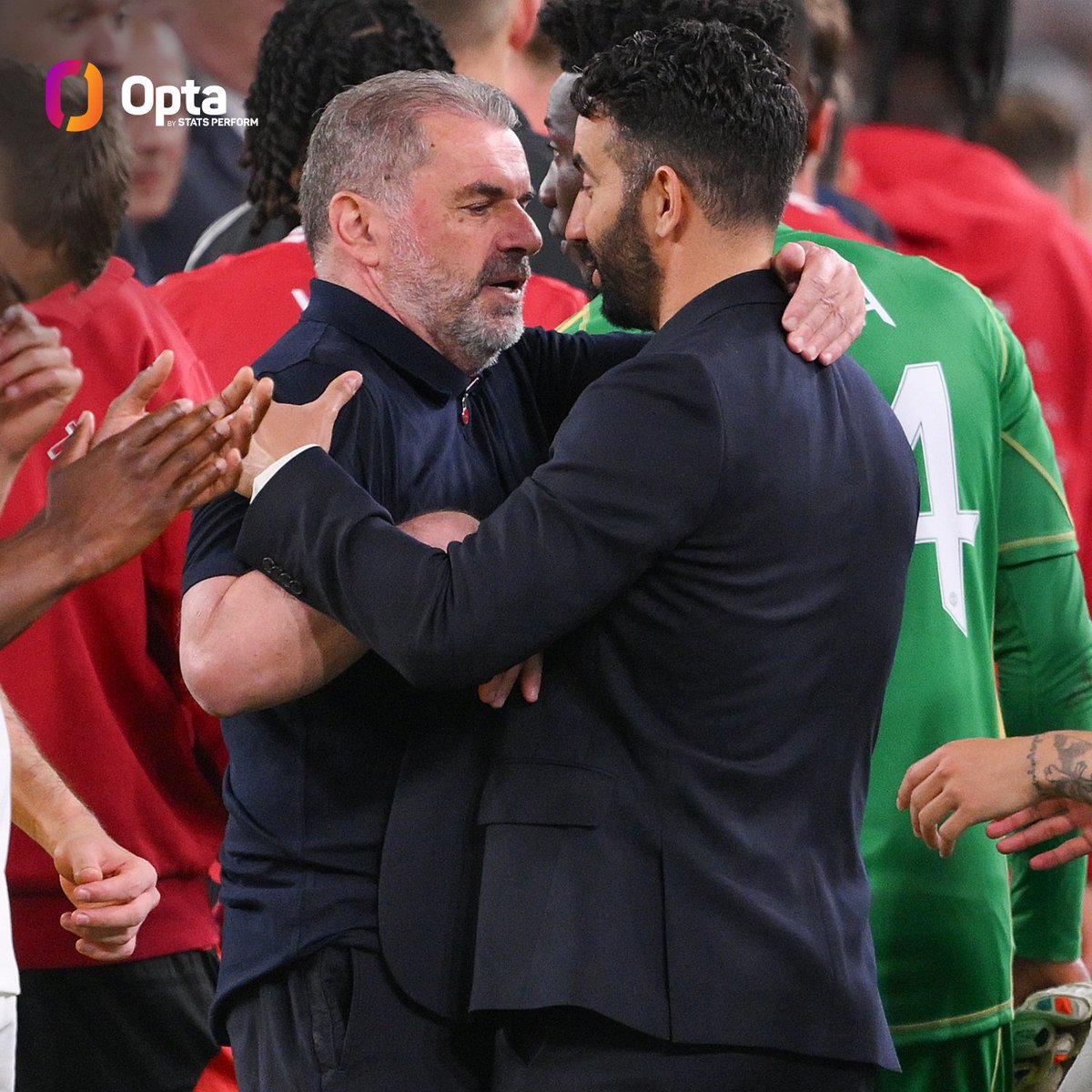 OptaJoe's tweet image. 19 - During Rúben Amorim's time in the Premier League, the only manager to lose more games than he did (19) was Ange Postecoglou (21). Finalists.