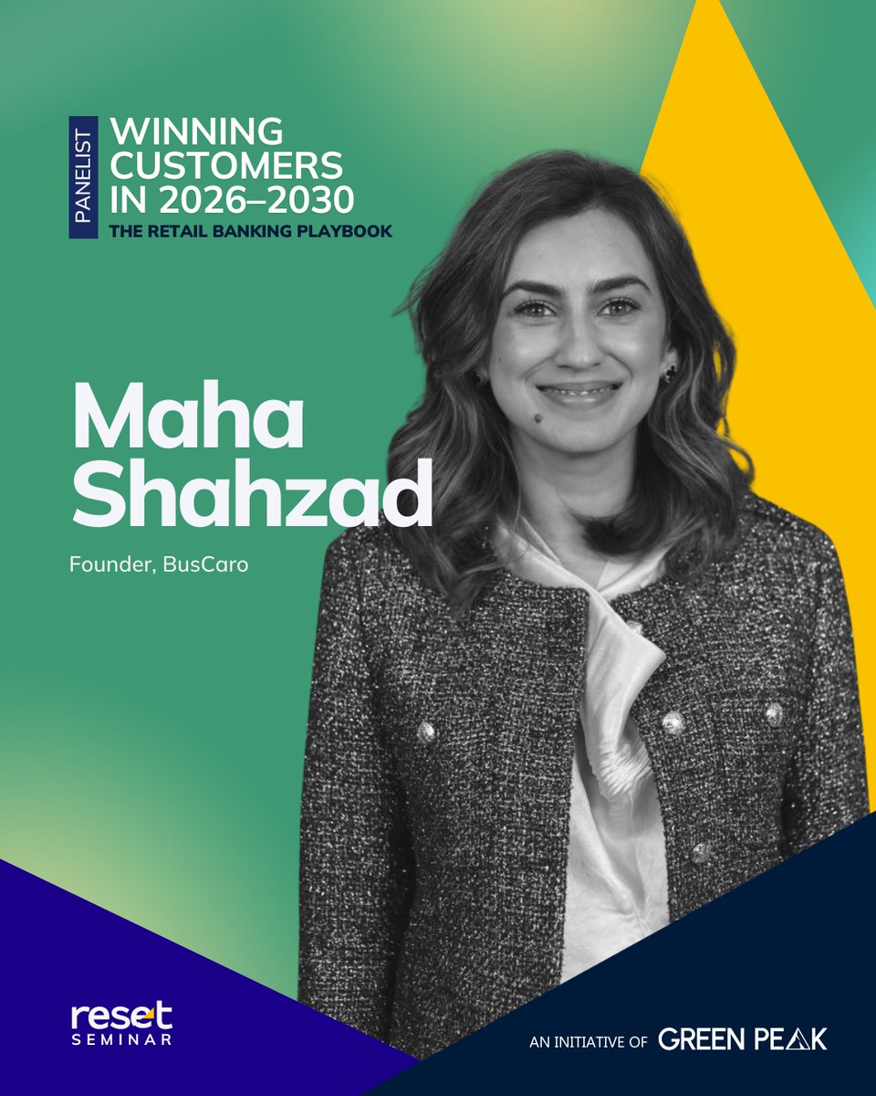 GPIsocial's tweet photo. Delighted to announce Maha Shahzad, Founder of BusCaro, as a panelist for our Winning Customers in 2026–2030 session.

#ResetSeminar2026 | The Retail Banking Playbook
2 February 2026 | PC Karachi

To register, contact Hassan Tariq at hassan.tariq@gpi.org.pk or call 021 3524-7108. https://t.co/B5g1ctIKFA