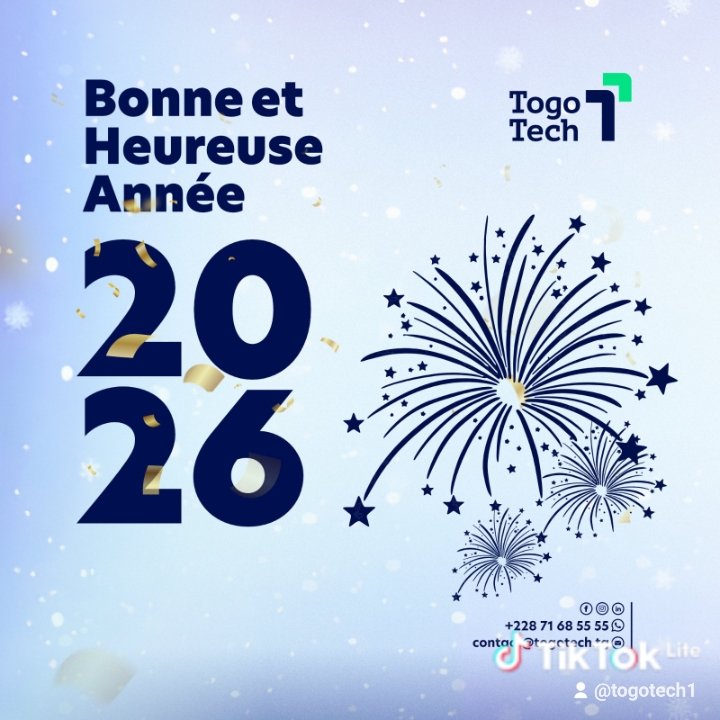 Bonne et heureuse année !
Une année d’innovation, de collaboration et d’impact pour l’écosystème tech togolais. 

#BonneAnnée #TogoTech #Innovation