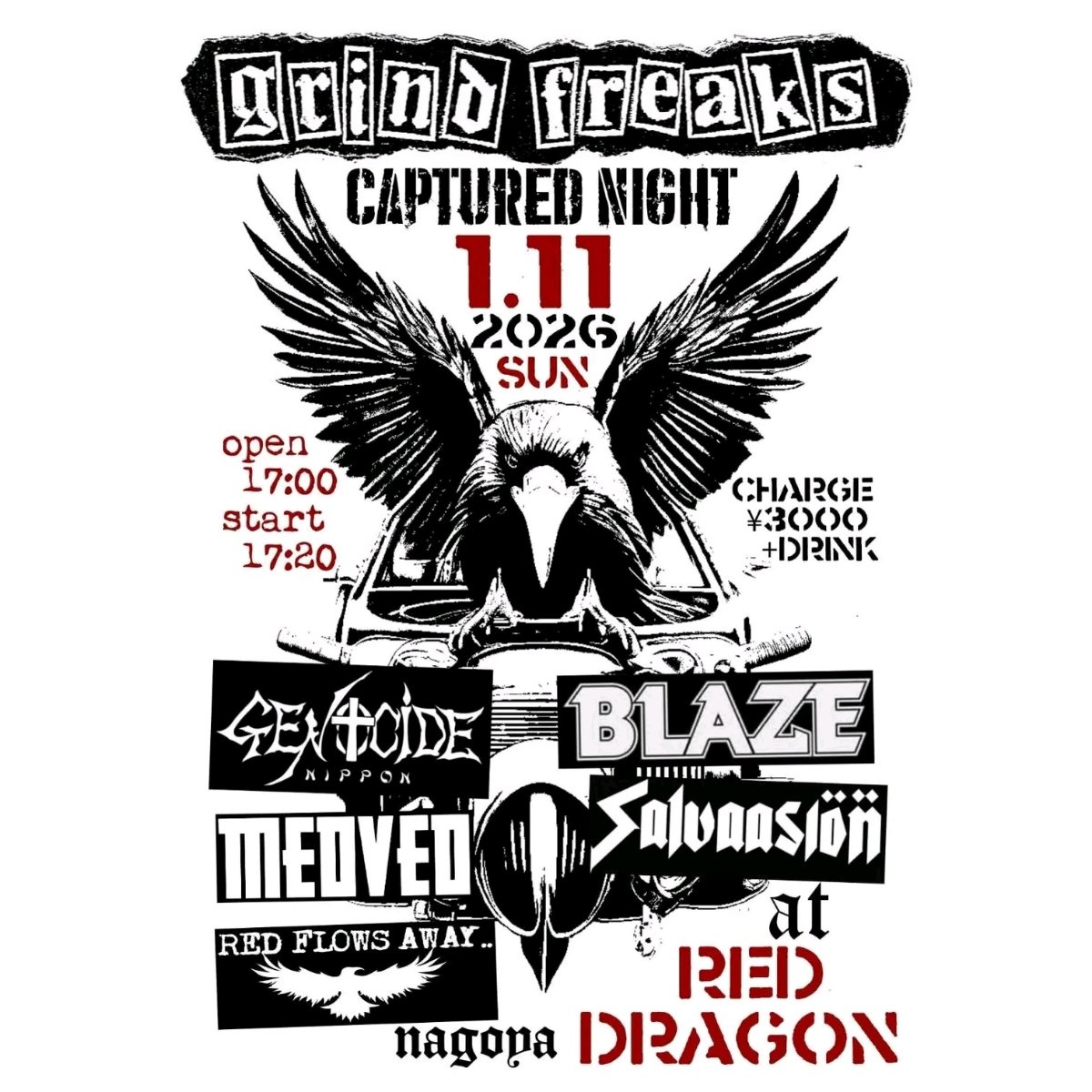 Happy New Year 2026 BLAZE今年最初のライヴが近いです。チケット予約