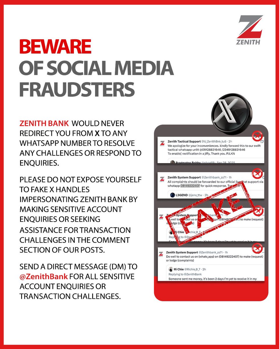 Zenith Bank tweet media