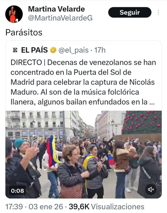 Esta señora es secretaria general de Podemos Andalucía, España y diputada en la XV legislatura de las Cortes Generales por Granada. Les dice "parásitos" a los venezolanos que soportaron muerte, tortura y exilio.
