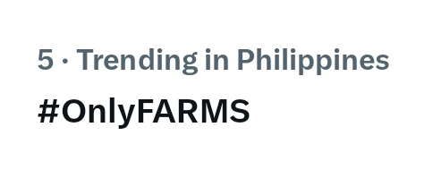 Lhelai1116's tweet image. In a snap. Pasok agad sa trend list. Stell yan eh.

#OnlyFARMS