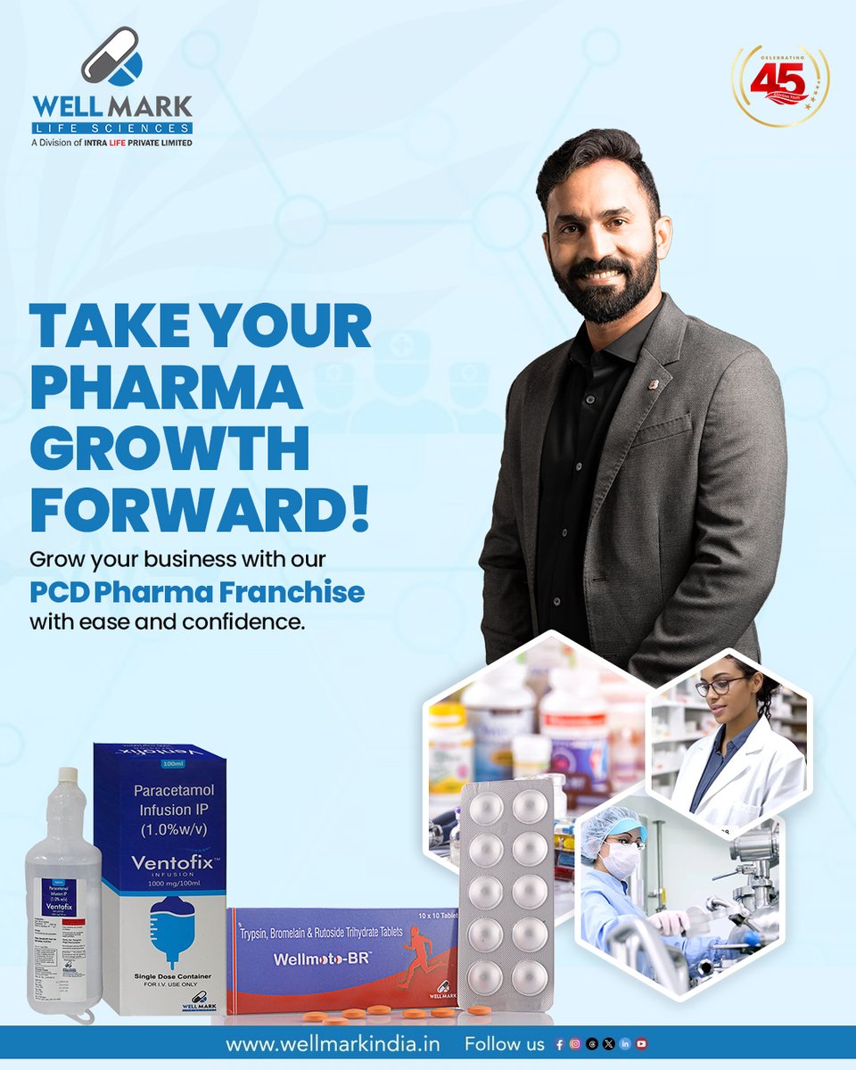 wellmarkindia's tweet image. Step into the next phase of pharma success with a smooth and structured PCD pharma franchise model that supports business expansion.Connect with us today.

For business enquiries
📞 Call: +91-9831149528
🌐 Visit our website: wellmarkindia.in

#wellmark #PCDPharmaFranchise