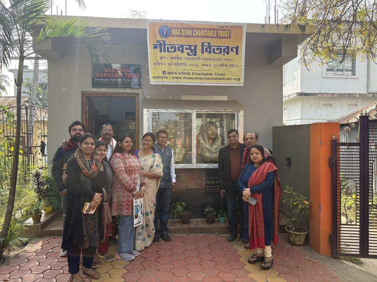 DrSusantaRay3's tweet photo. Blanket distribution by MUCT,Agartala on04/01/2026 at Range Villa ,Bardowali. https://t.co/eMdUbd6G4K