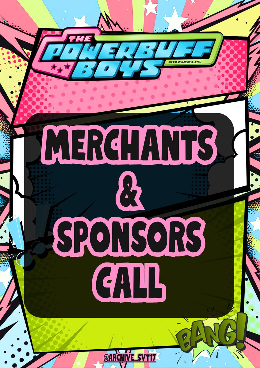 archive_svt17's tweet photo. π₯ Merchants & Sponsors Call is now OPEN!
Be part of The POWERBUFF BOYS 97Z CSE and showcase your brand with us ππ©·π
πhttps://t.co/et9AO7oYeR
#PowerBuffBoysSaveTheDay
#HereComes97z #A17Events https://t.co/TcaZkKYw9q