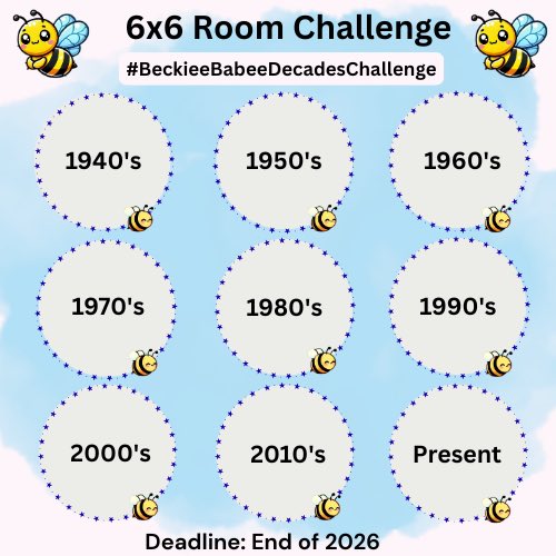 beckieebabee_x's tweet photo. Welcome to my Room &amp; CAS Challenge of 2026.

You can take part in the Room challenge, or Cas challenge, or even both, the choice is YOURS!

Use the following hashtag.
#BeckieeBabeeDecadesChallenge (for SM)
#BeckieebabeeDecades (for gallery)

Deadline: END of 2026!
#sims4 https://t.co/IJMYaqgtTB