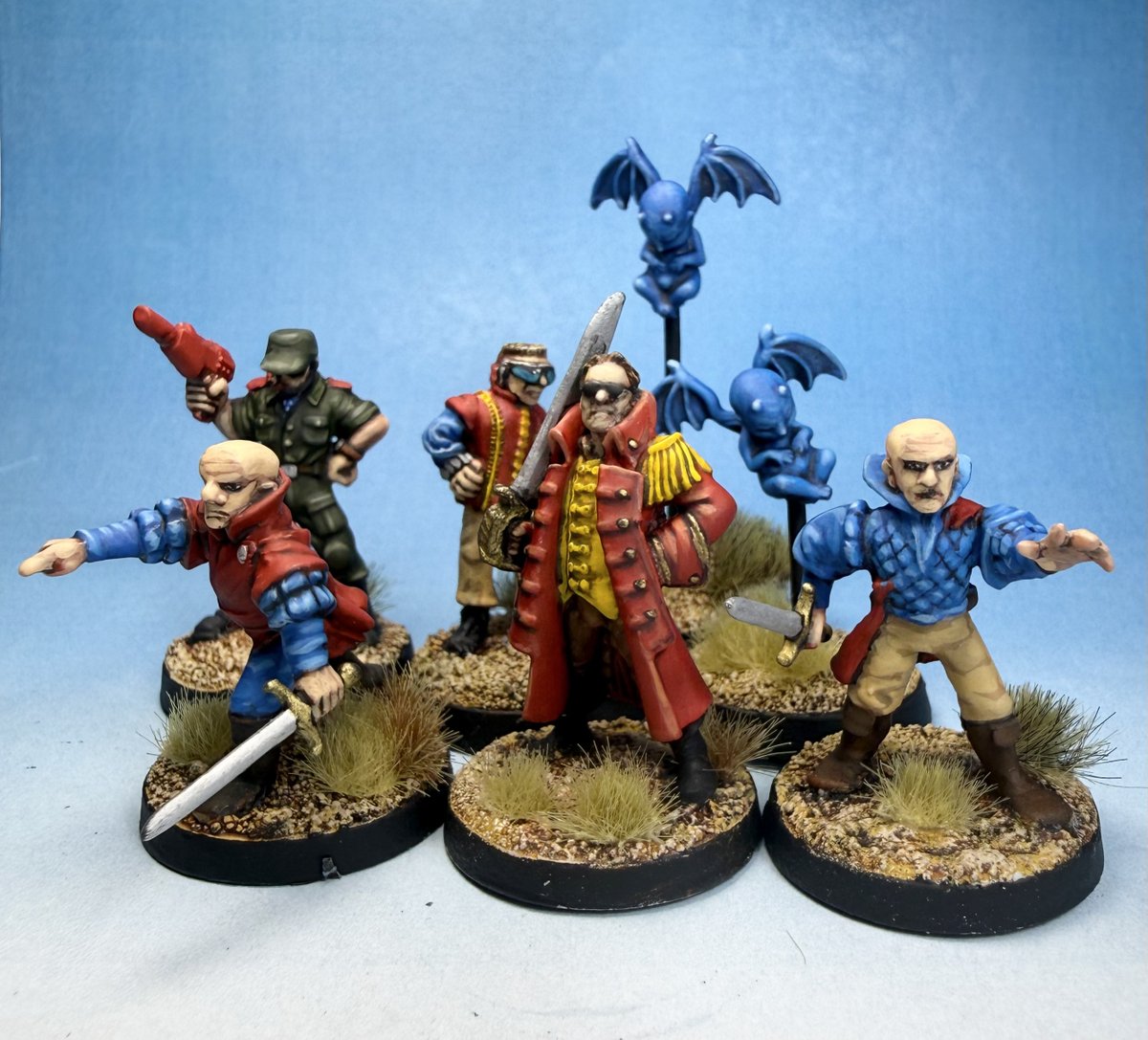 classic40K's tweet photo. Group of weirdos originally converted and painted as a psyker gang for the Vastarian setting (a Necromunda type setting) created by the Between the Bolter and Me team, finished a few days ago. https://t.co/g4zQ36OM06
