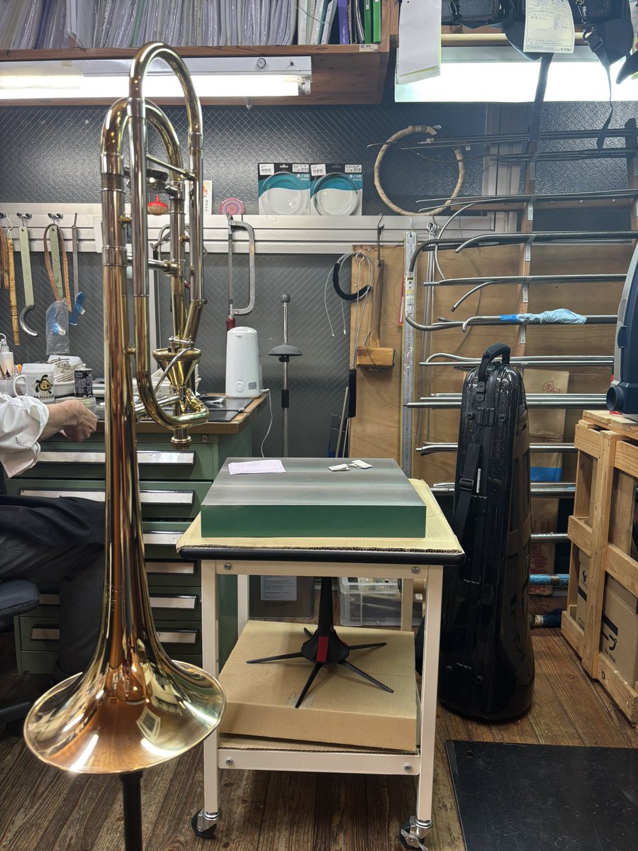 makihabara's tweet image. 楽器の主治医の元へ。もはやカウンセラー笑
#ノナカミュージックハウス
#BACHBRASS