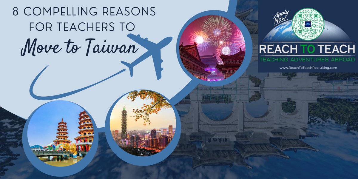In 2026, #Taiwan is one of the hottest #ESL teaching destinations in the world. A low cost of living, a world-class healthcare system, an enriching cultural experience, a safe place to live &amp; more are just some of the factors teachers expect. Learn more:

reachtoteachrecruiting.com/blog/reasons-f…