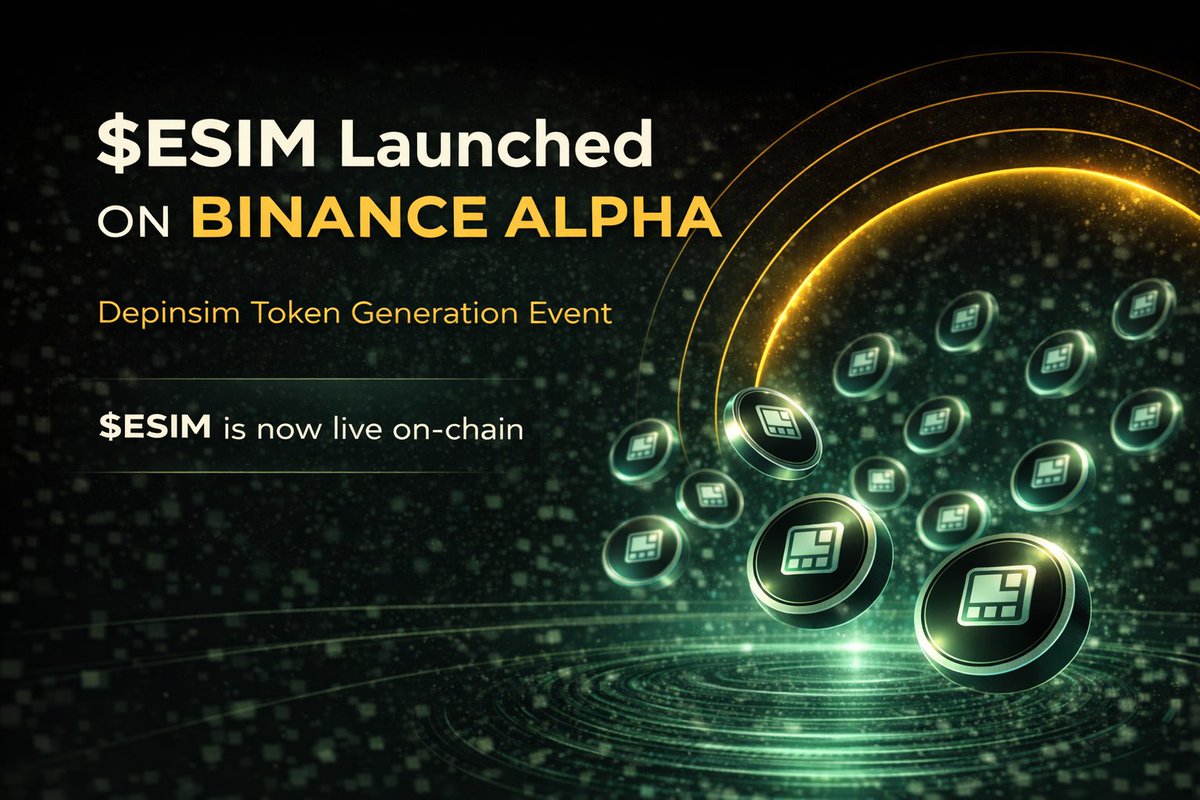 depinsim's tweet image. $ESIM is now listing on Binance Alpha

Depinsim Token Generation Event has officially started.

👉 $ESIM CA: 0x7765A659C5b0cFBFD9fbc2Ef2298b75a598F2d2D

More to come.🔥🔥🔥