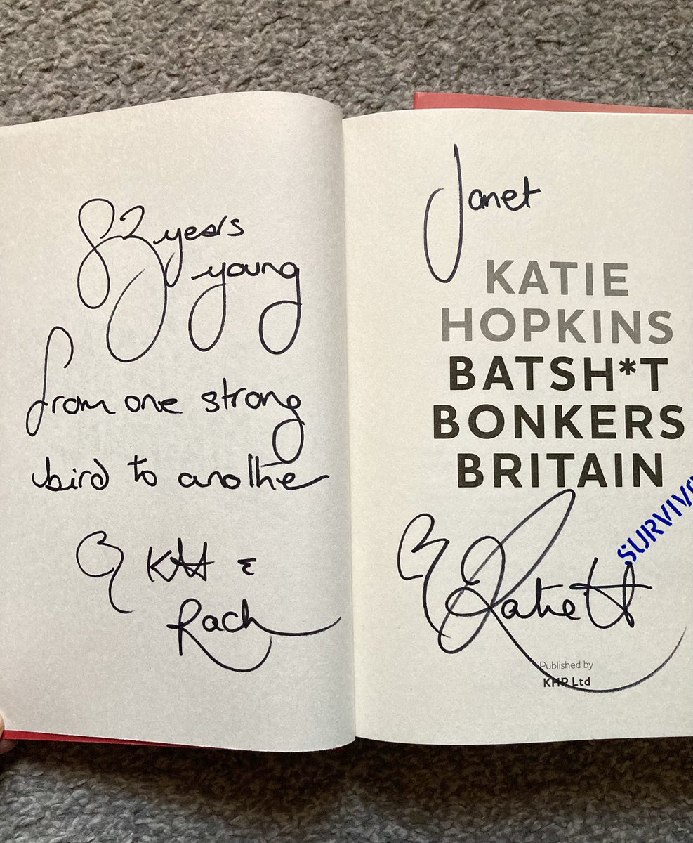Thank you <a href="/KTHopkins/">Katie Hopkins</a> 🫶
Mum is so thrilled. She’s been quite ill the last month with viruses and infections, so this has been the perfect medicine. 
Thankfully now she is still going strong and hoping to book tickets for Stamford 🤞Both of us wish you all the best for 2026 xx