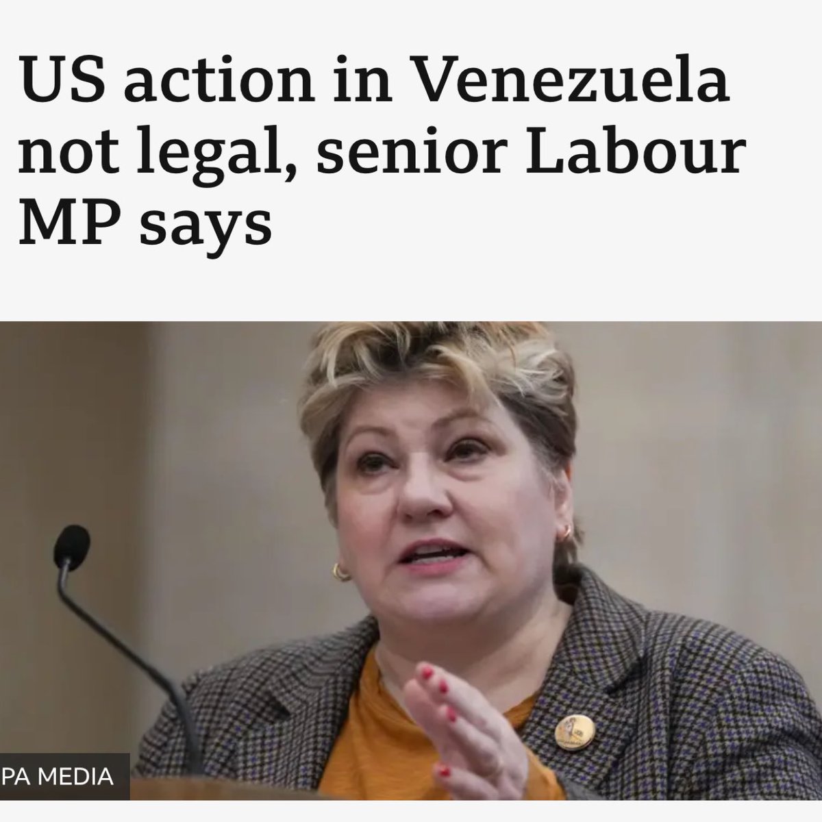 🤣 I don’t think Trump will give a toss what Emily Thornberry is spouting on about. 🤪