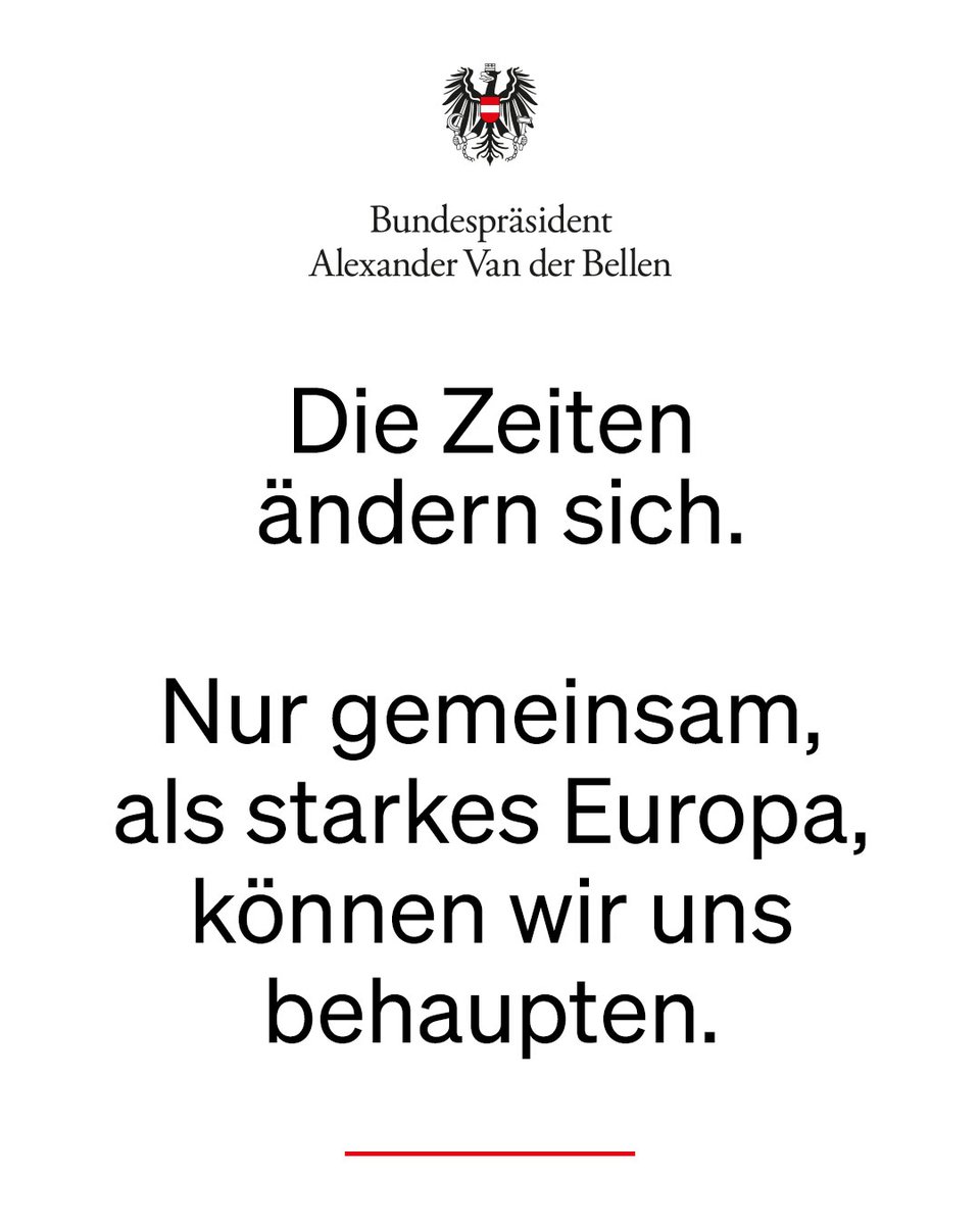 Wir sind nun in der Realität einer neuen Weltordnung angekommen, in der sich immer mehr die Willkür des Stärkeren durchsetzt. 

Wir, also Österreich und die Europäische Union, müssen nun alles Mögliche tun, um internationale Beziehungen auf Basis des Völkerrechts und... 1⃣