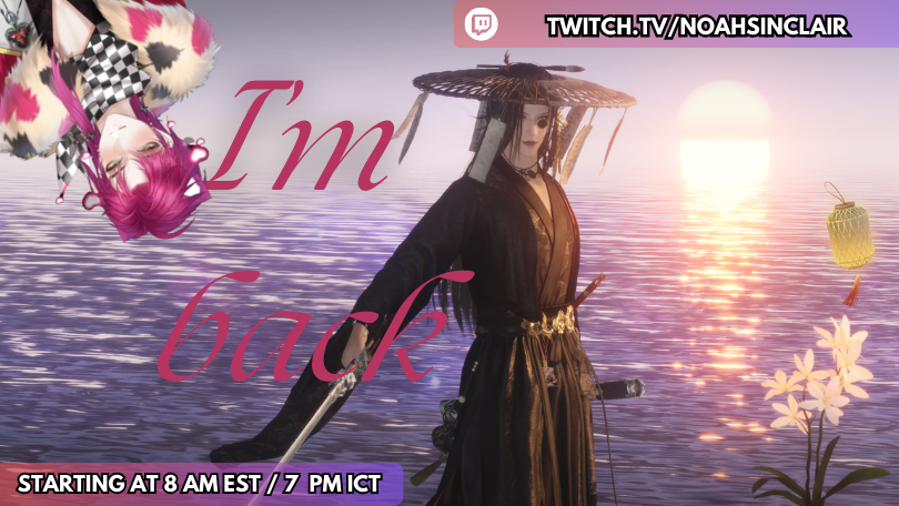 NoahSinclair_VT's tweet photo. We have a meeting at 7:00 pm ICT,  
✧Guess who's back✧【EN/FR 18+】    

⚔️Live at: https://t.co/p9WJYEm9zw 

#envtuber #Vtuber #NoahSinclairVT #SinclairIsLive https://t.co/dCYLiVFcFW