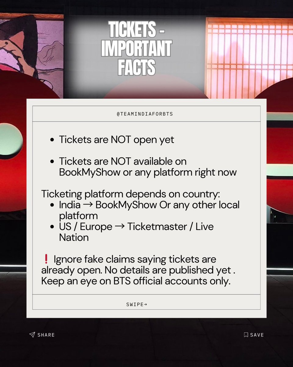 teamindiaforbts's tweet photo. Since BTS’s 5th album announcement dropped, many ARMYs especially Indian BTS ARMYs have questions and concerns about tickets, ARMY membership, merch, and tours.
Here is a simple and clear guide to help everyone 💜

Page(1/3) https://t.co/juvP4DWH88