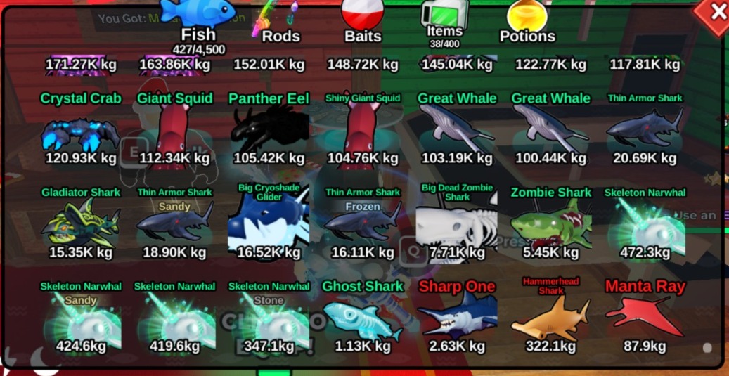 YudhaMYR's tweet photo. WTS ikan fish it roblox, negoin aja ka🙏 https://t.co/TZ1FvAeOu5