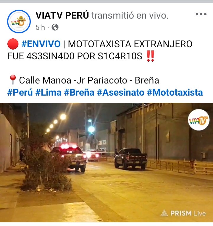 juank23_7's tweet photo. LIMA: SEIS ASESINATOS EN MENOS DE 24 HORAS, Y EN PLENO "ESTADO DE EMERGENCIA".

Chaclacayo: 2
San Juan de Lurigancho: 3
Breña: 1