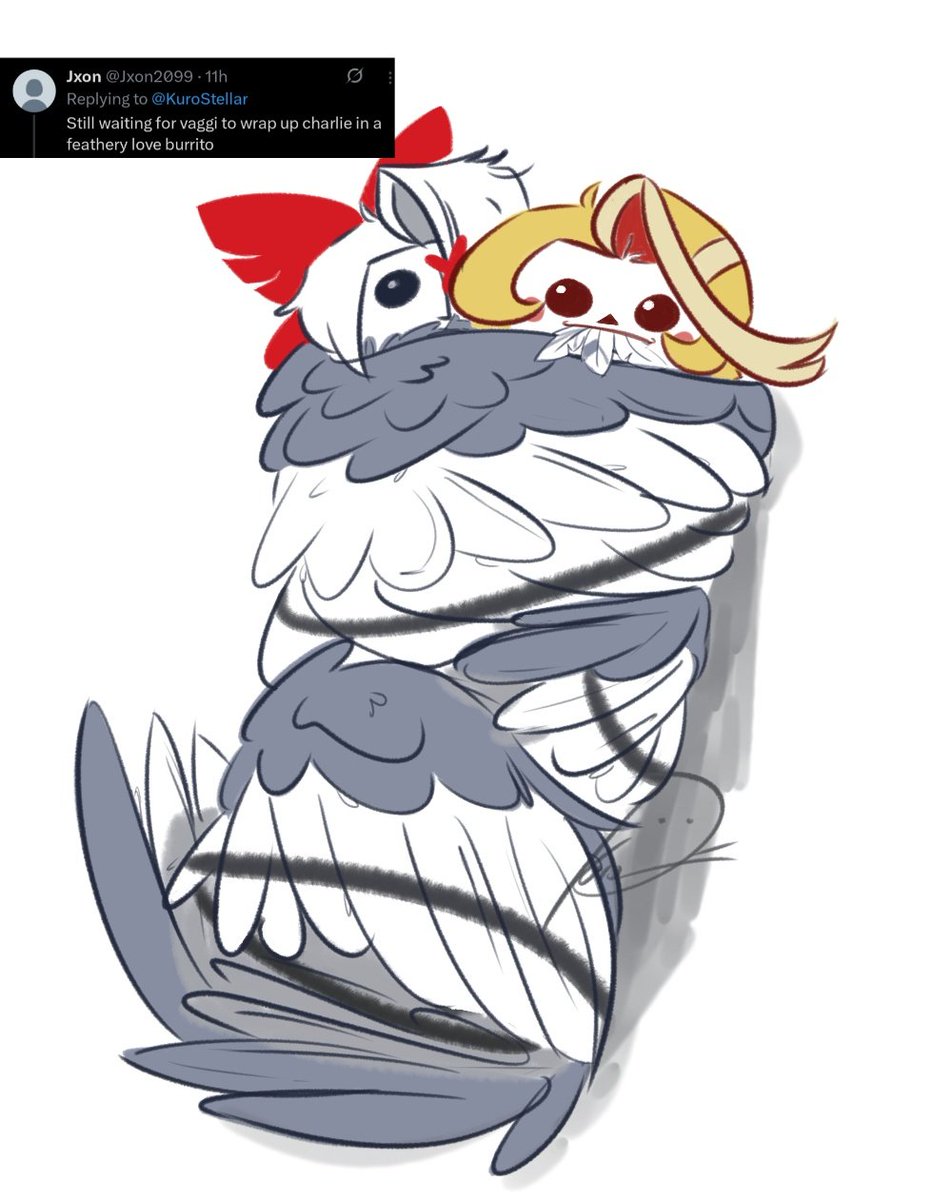 KuroStellar's tweet image. Feathery burrito
#chaggie #chaggi