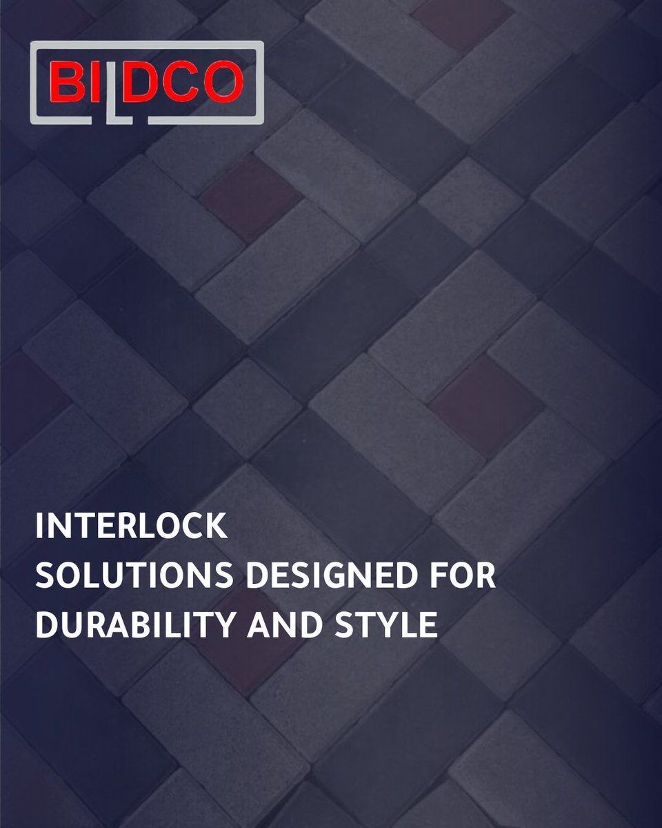 bildco_ae's tweet image. Durable interlock solutions combining refined design and long-term performance.
حلول إنترلوك متينة بتصاميم أنيقة وأداء يدوم.
#BILDCO #Interlock #Pavers #OutdoorDesign #UAEConstruction

#بلدكو #إنترلوك #تصميم_خارجي #مواد_البناء #مشاريع_الإمارات