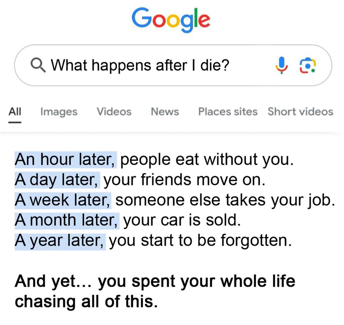 By sharing this post, you can help remind more people of the reality of death.