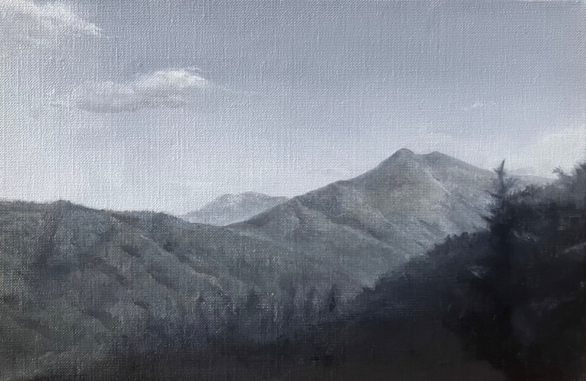 秩父の方の山の絵です