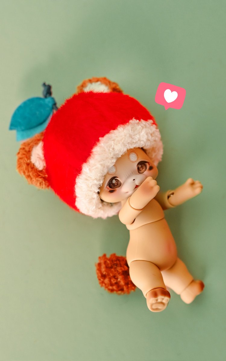 ⋆⸜𝐧𝐞𝐰⸝⋆
りんごっくま🍎🧸💕

裏地を薄手にしたらKiriちゃんも被れるようになりました✌️👨🏼‍🌾✌️

#KUMUKUKU
#Pukoちゃんのりんごっくま🍎🧸