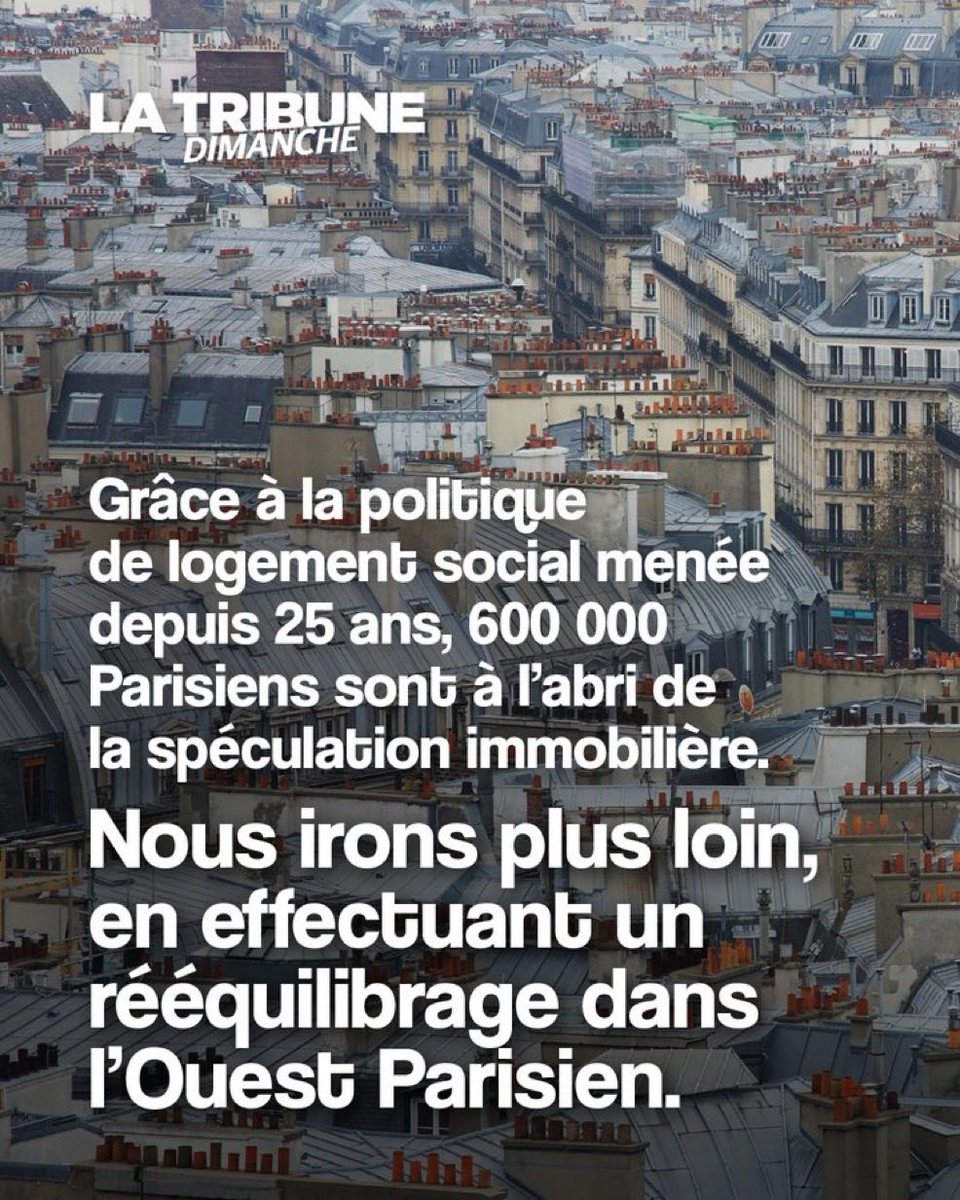 600 000 Parisiens sont aujourd’hui à l’abri de la spéculation immobilière grâce au logement social. 

Mais seulement 3% dans le 7e arrondissement😡. Et à peine 7% dans le 16e. 😡

<a href="/egregoire/">Emmanuel Grégoire</a> mettra un terme à ce déséquilibre 👏👏👏