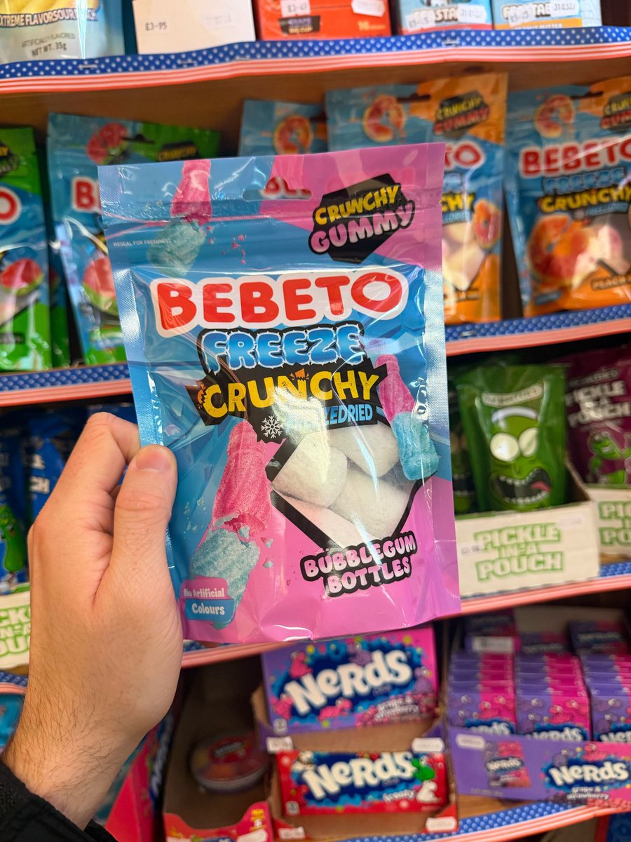 🍬 Sweet treats alert! From tangy Warheads to crunchy Bebeto and pickle pouches, The Sweet Emporium has all your faves in one place! 😋