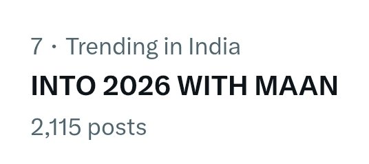 We are trending at 2k.

I think good to use hashtags and mefia now. Just be careful to not post clips too much.. coz x vdo udaa raha hain..

INT0 2026 WITH MAAN 

[#HTBooster #MaAn #Anupamaa #AnujKapadia #RupaliGanguly #GauravKhanna]