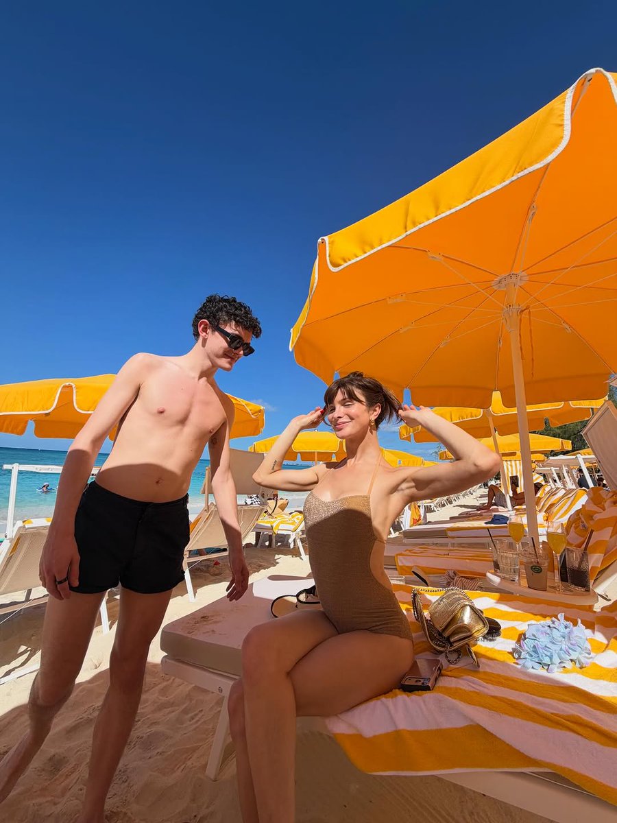 dailyjlocke's tweet image. joe locke and dylan mulvaney in grand cayman via lily allen