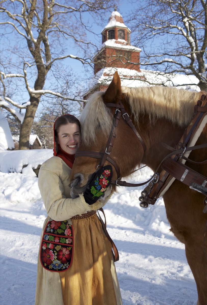 RootsReturn's tweet photo. Swedish woman in traditional clothing. https://t.co/ejE8gMB0mh
