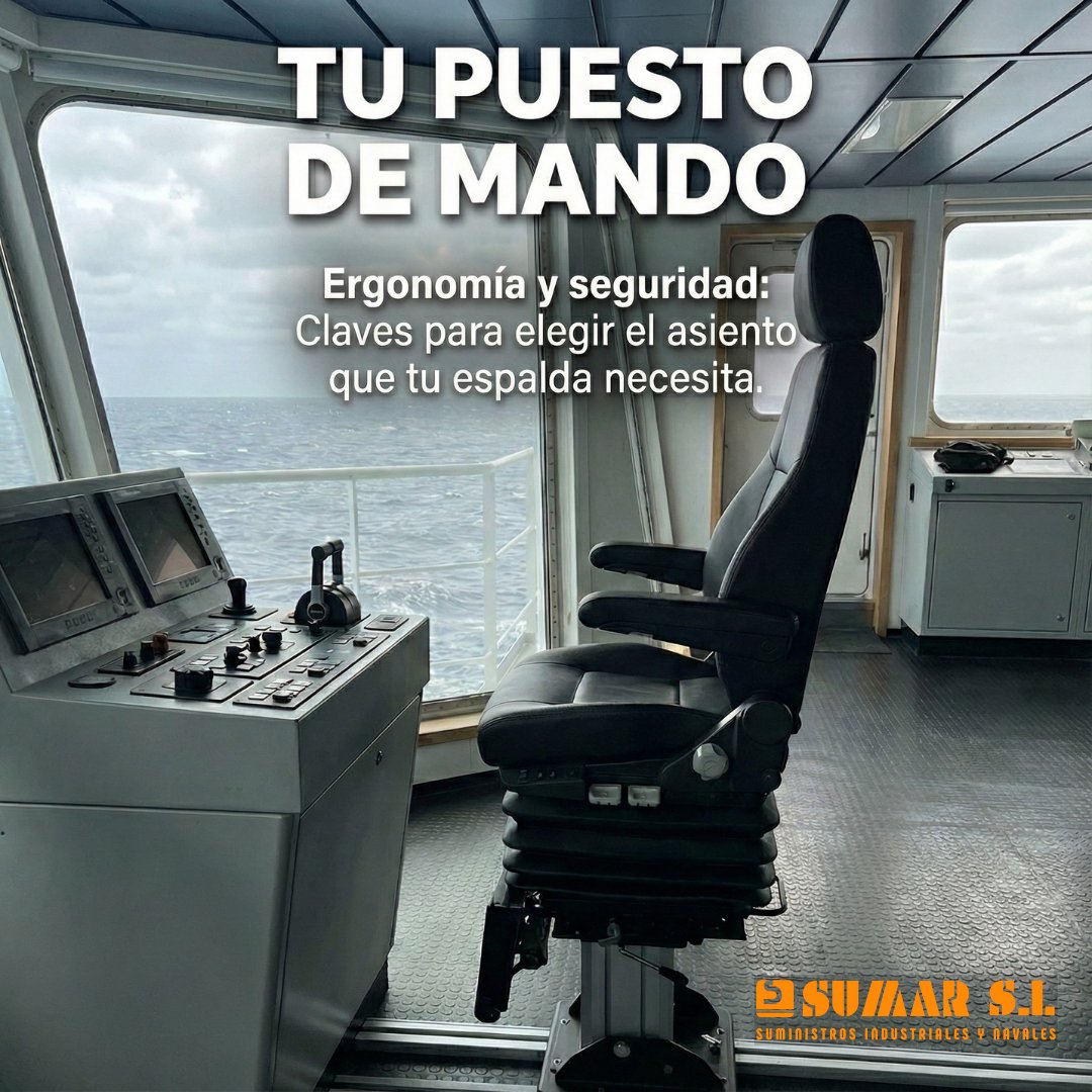 sumar_sl's tweet photo. ⚠️ Tu puesto de mando: ¿Herramienta de precisión o riesgo laboral?
Elegir el asiento marino incorrecto aumenta el error humano en largas guardias. ⚓️
📖 Léelo aquí: https://t.co/SG9z2SVFn4
#SectorNaval #Ergonomia #SeguridadMaritima #SumarSL https://t.co/8LEZSTcZ7H