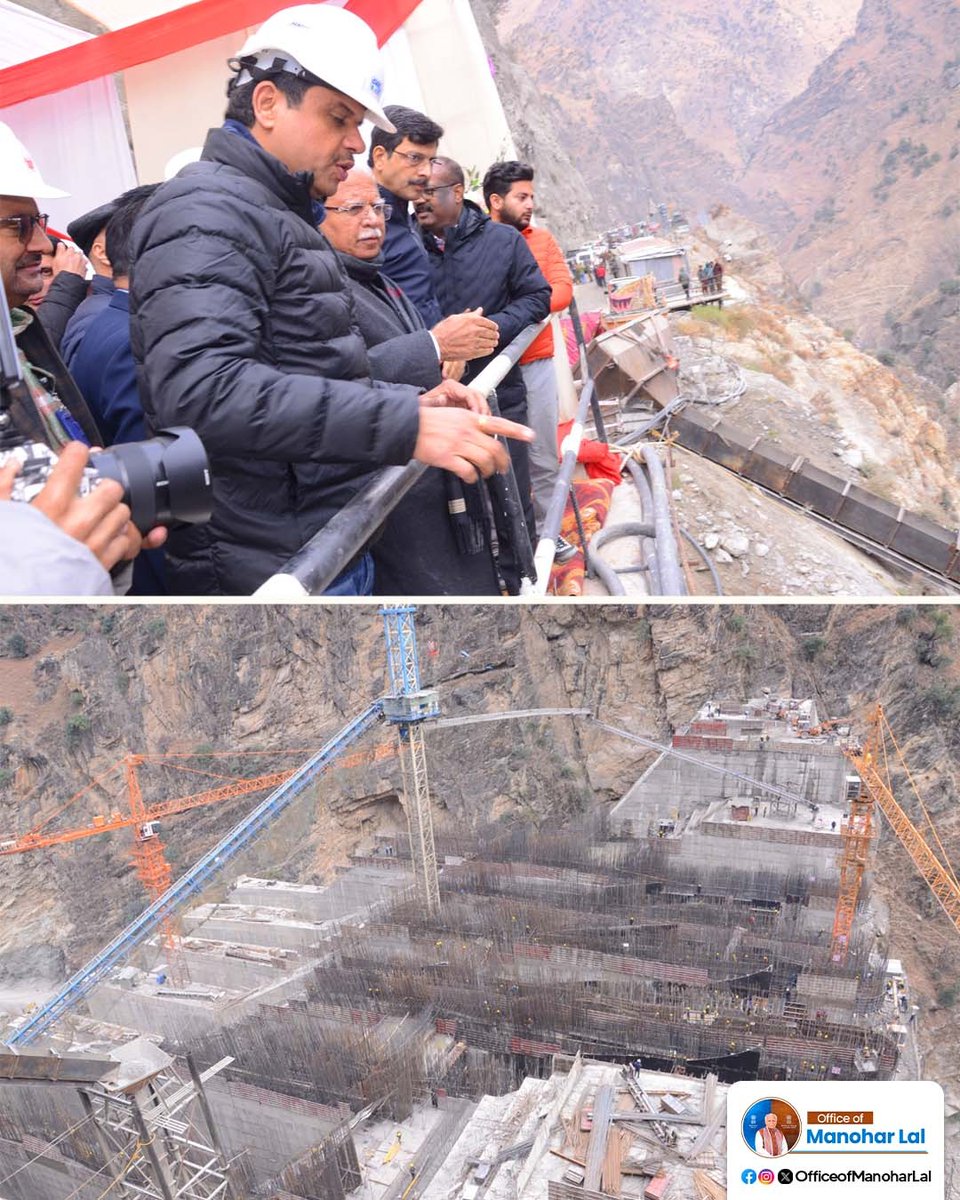 officeofmlk's tweet photo. Shri @mlkhattar, hon’ble Union Minister of Power visited the Kiru Hydroelectric Power project in Kishtwar, Jammu &amp; Kashmir on Monday, 5th January 2026.

@mlkhattar || @MinOfPower || @nhpcltd || @THDCIL_MOP || @SjvnLimited || @CEA_India || @pgcilindia || @PIB_India || @mygovindia https://t.co/EQi0YNfwuV