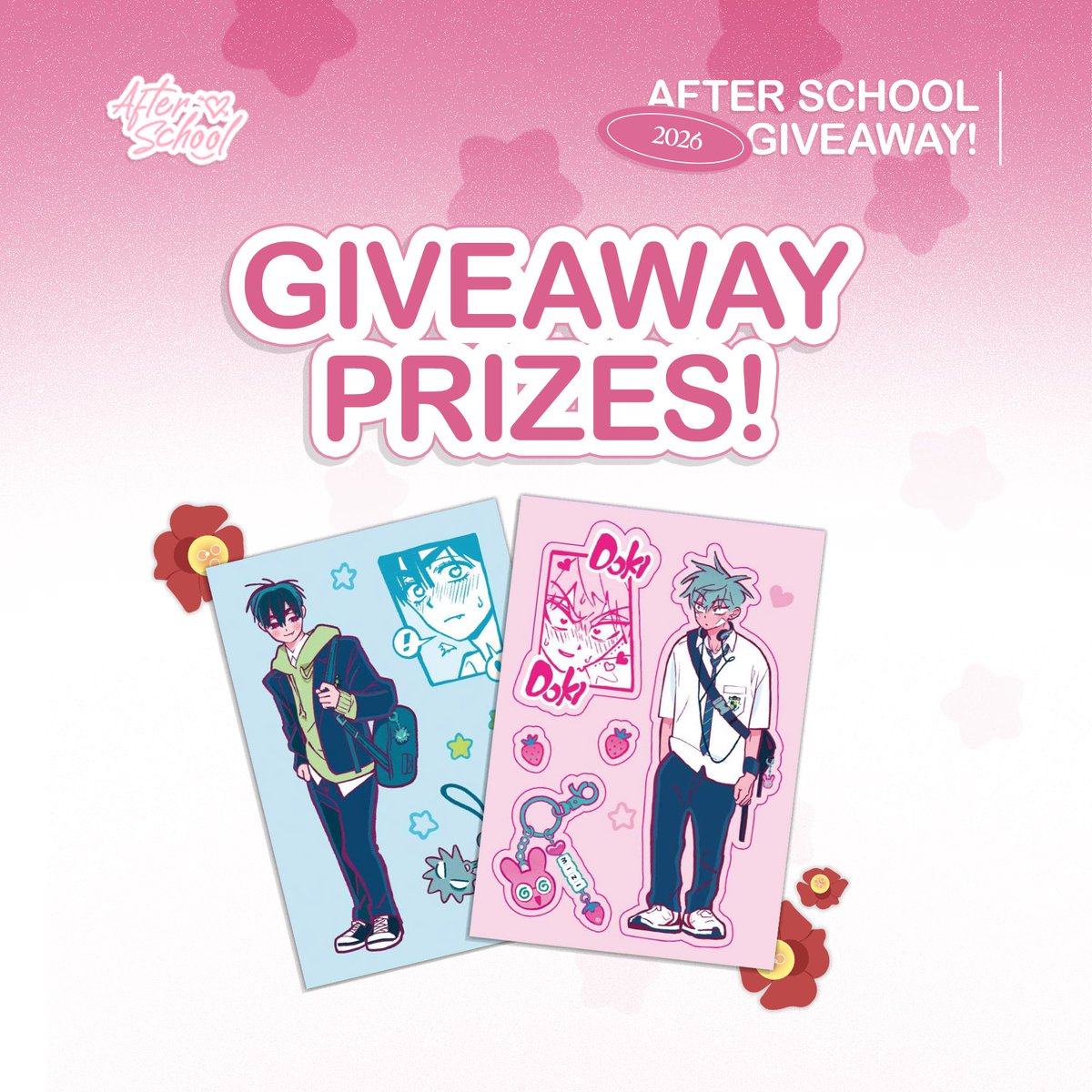 [RT's 🩷] NEW YEAR'S GIVEAWAY! 

The student council has a treat in store for you! 🎁

To enter, please see the mechanics: 
1. RT &amp; like our pinned tweet
2. Follow <a href="/anakt_corp/">AFTER SCHOOL: An ALNST Fanzine ♡ PO's OPEN!</a> 
3. Comment a screenshot of Steps 1 &amp; 2

Giveaway ends on January 15, 2026!

#ALNST #AfterSchool_ALNST