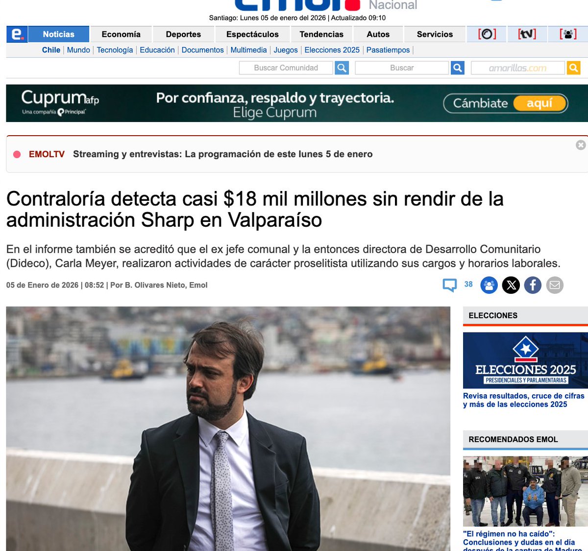 pablolirar's tweet image. 📍Alarma de #MegaCorrupción. 
Contraloría detecta casi $18 mil millones sin rendir de la administración @JorgeSharp en #Valparaíso. FIN