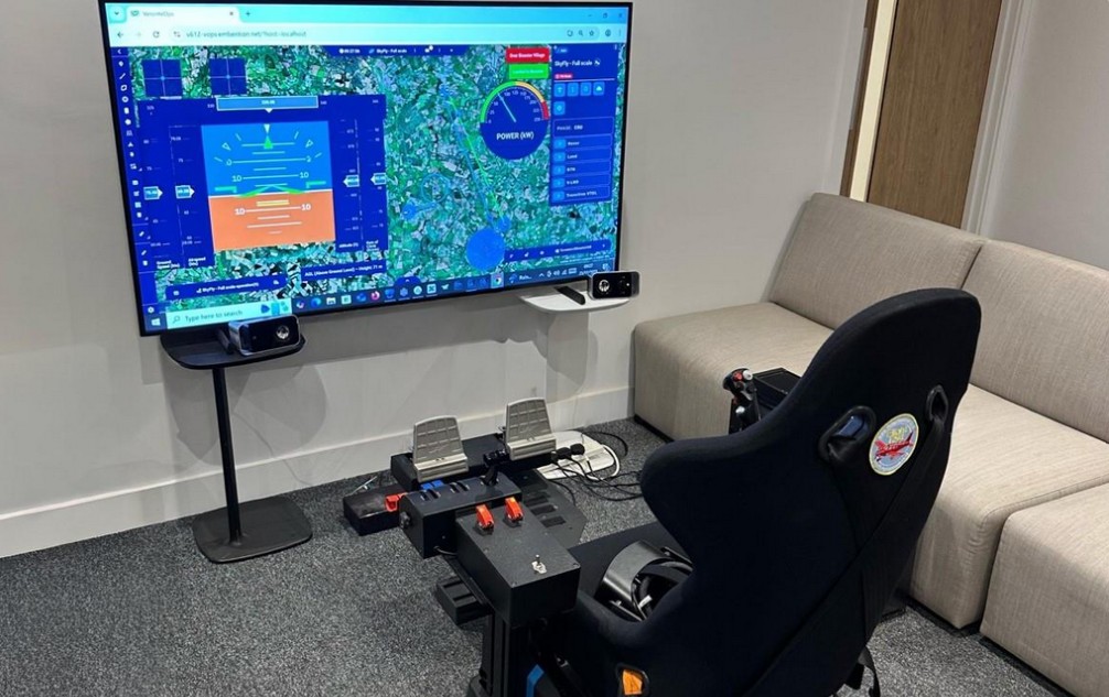 Skyfly unveils its VRM-2 eVTOL simulator featuring Veronte flight control system urbanairmobilitynews.com/air-taxis/skyf…